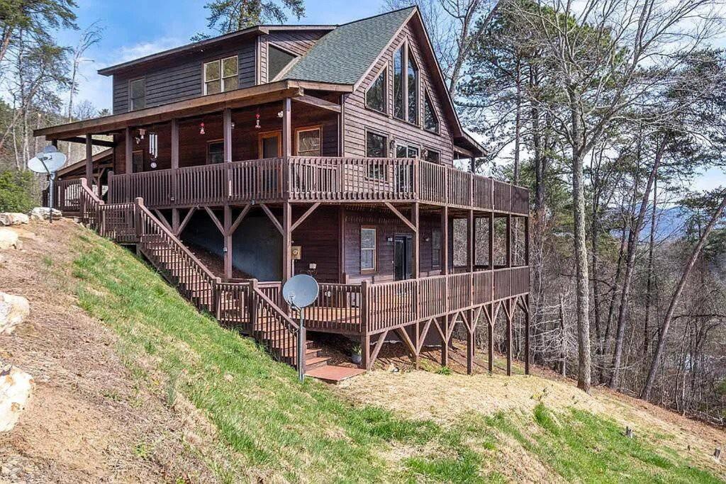 Mistletoe Cabin- Private Cabin W Views, Hottub, Pet Friendly Murphy Extérieur photo